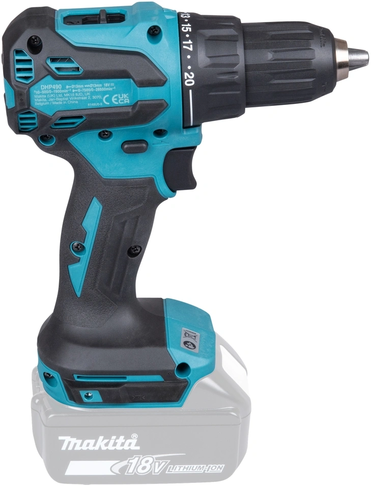 Дрель-шуруповерт Makita DHP490Z аккум. патрон:быстрозажимной — миниатюра 6