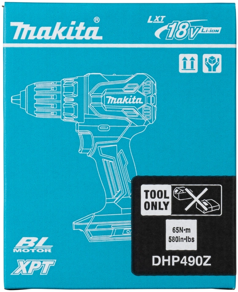 Дрель-шуруповерт Makita DHP490Z аккум. патрон:быстрозажимной — миниатюра 18
