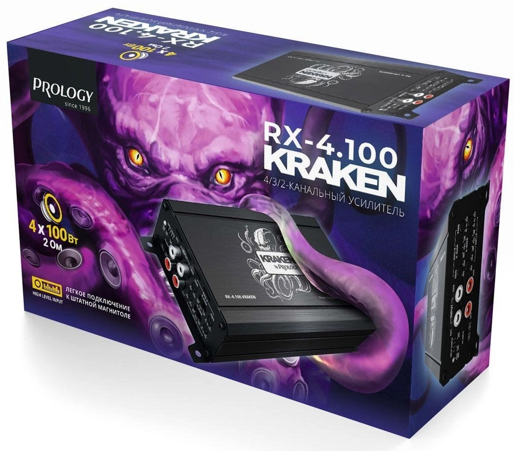Усилитель автомобильный Prology RX-4.100 KRAKEN четырехканальный — миниатюра 8