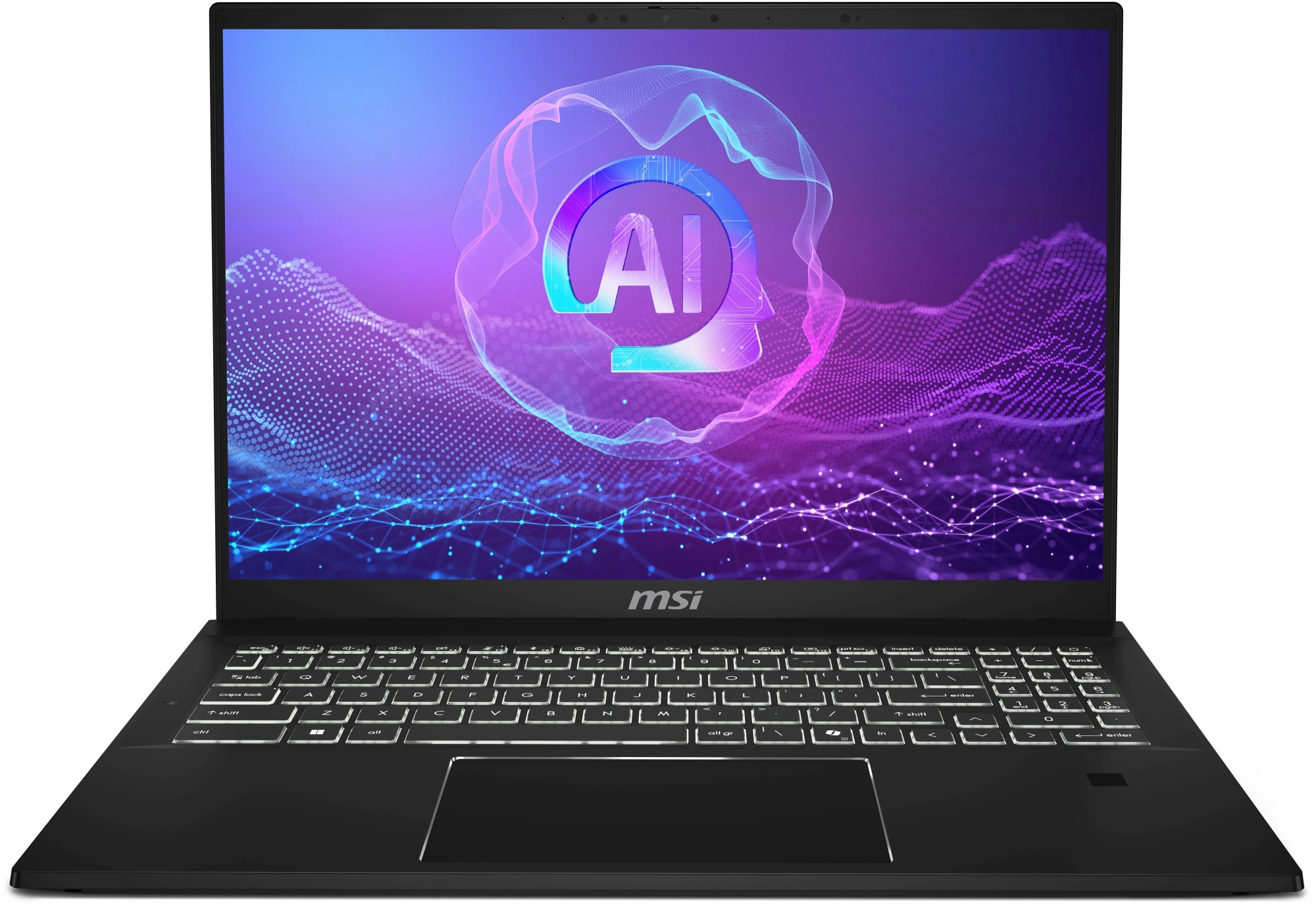 Ноутбук MSI Summit Pro 16 AI A2HVETG-085RU Core Ultra 7 255H 32Gb SSD1Tb NVIDIA GeForce RTX4050 6Gb 16" IPS Touch QHD+ (2560x1600) Windows 11 Pro black WiFi BT Cam (9S7-159631-085) — фото 1