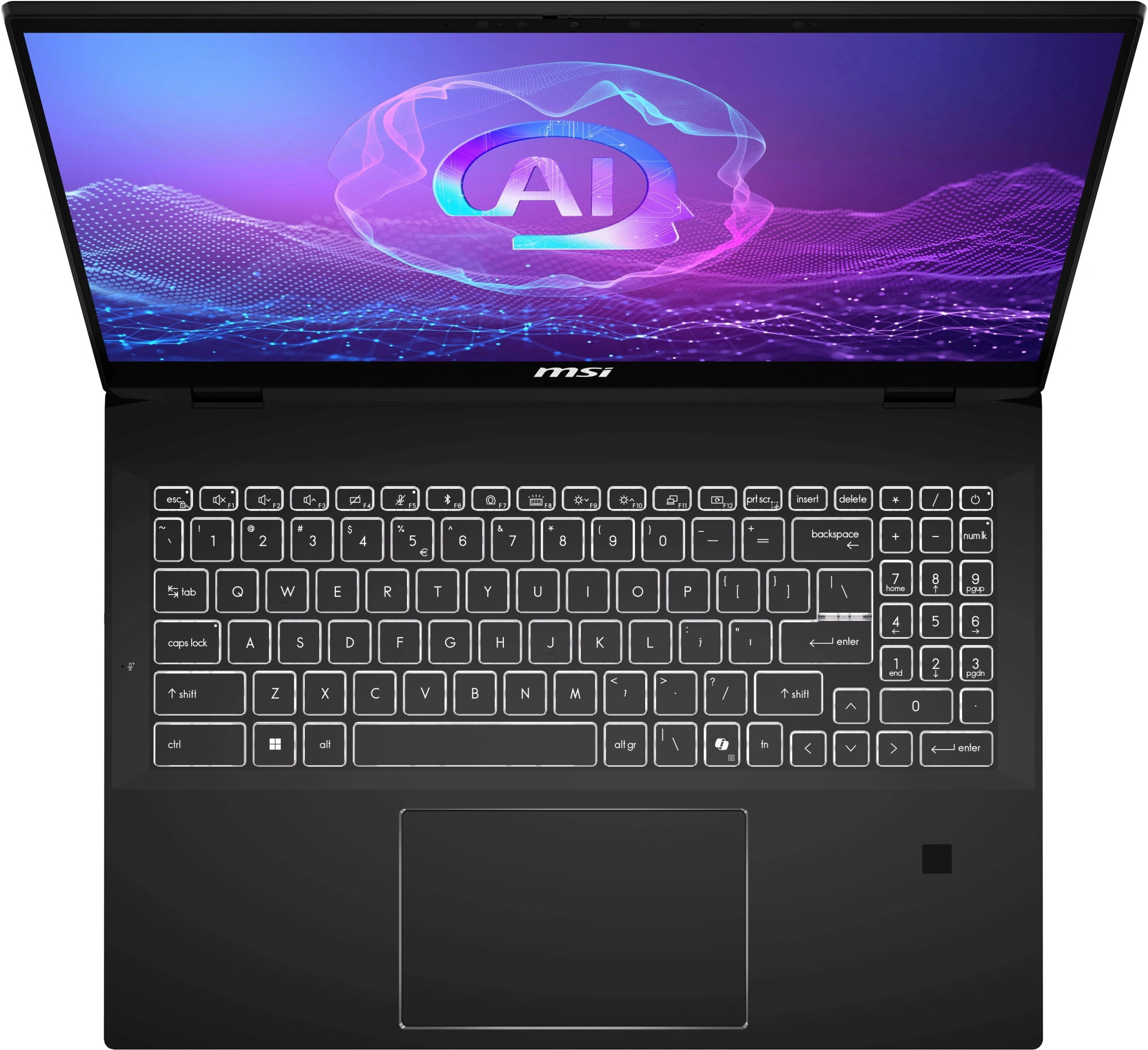 Ноутбук MSI Summit Pro 16 AI A2HVETG-085RU Core Ultra 7 255H 32Gb SSD1Tb NVIDIA GeForce RTX4050 6Gb 16" IPS Touch QHD+ (2560x1600) Windows 11 Pro black WiFi BT Cam (9S7-159631-085) — миниатюра 3