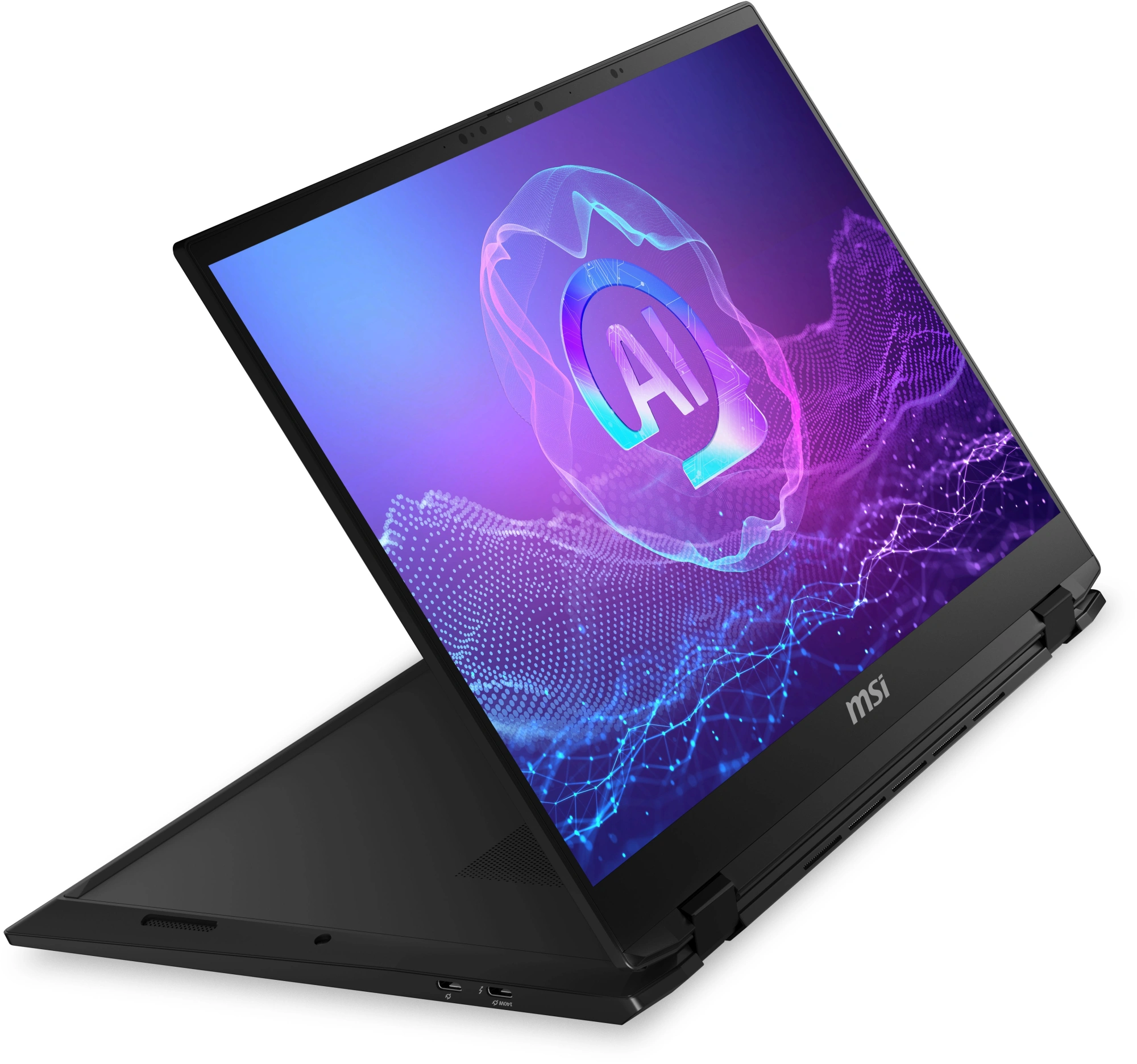 Ноутбук MSI Summit Pro 16 AI A2HVETG-085RU Core Ultra 7 255H 32Gb SSD1Tb NVIDIA GeForce RTX4050 6Gb 16" IPS Touch QHD+ (2560x1600) Windows 11 Pro black WiFi BT Cam (9S7-159631-085) — миниатюра 5