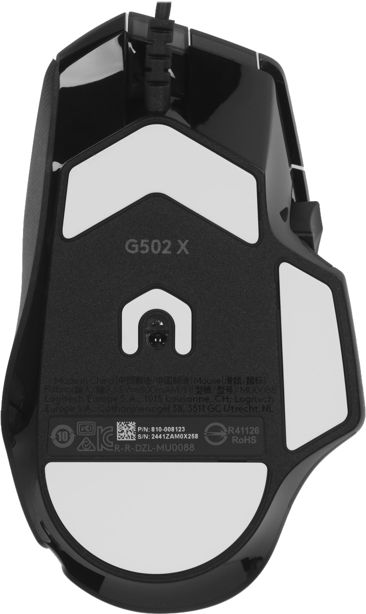 Мышь Logitech G502 X черный оптическая 25600dpi USB 13but (910-006140) — миниатюра 3