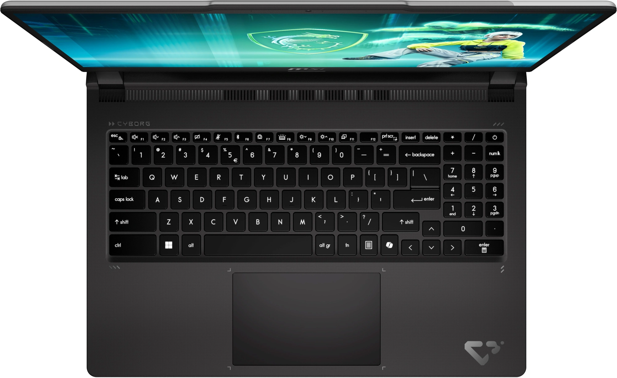 Ноутбук MSI Cyborg 15 C2WE-016XRU Core 7 240H 16Gb SSD1Tb NVIDIA GeForce RTX5050 8Gb 15.6" IPS FHD (1920x1080) FreeDOS grey WiFi BT Cam (9S7-15T121-016) — миниатюра 4