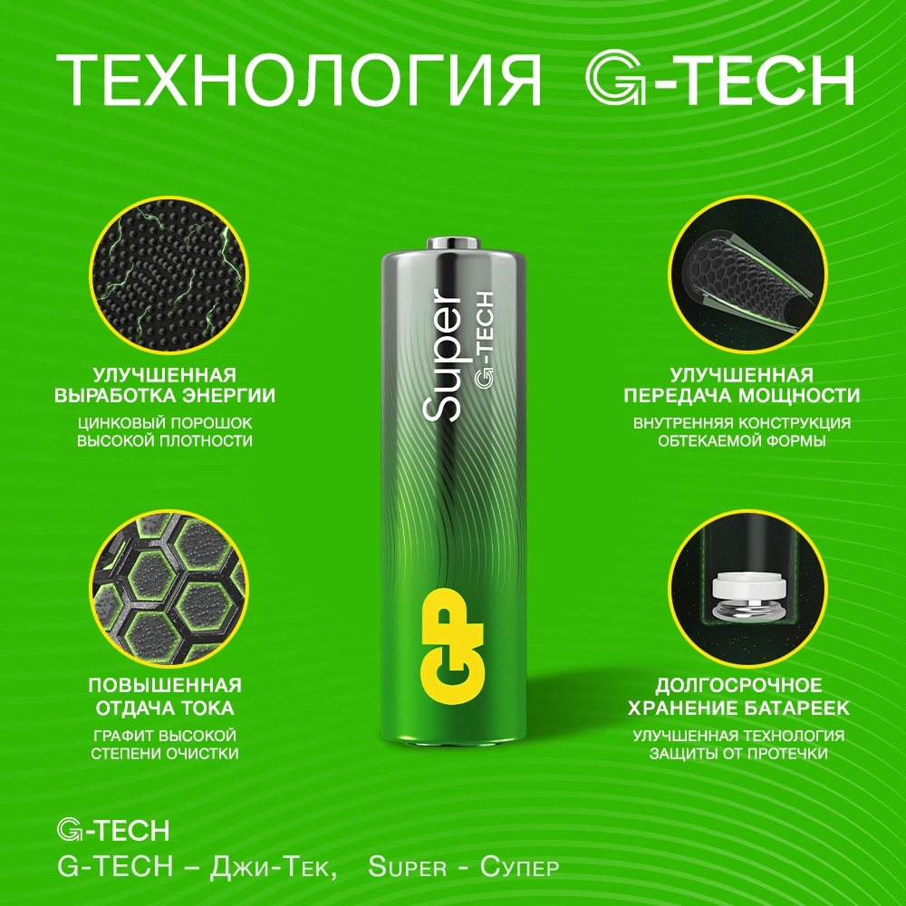 Батарея GP Super Alkaline 15AA21-2CRSWC80 AA (80шт) спайка — миниатюра 4