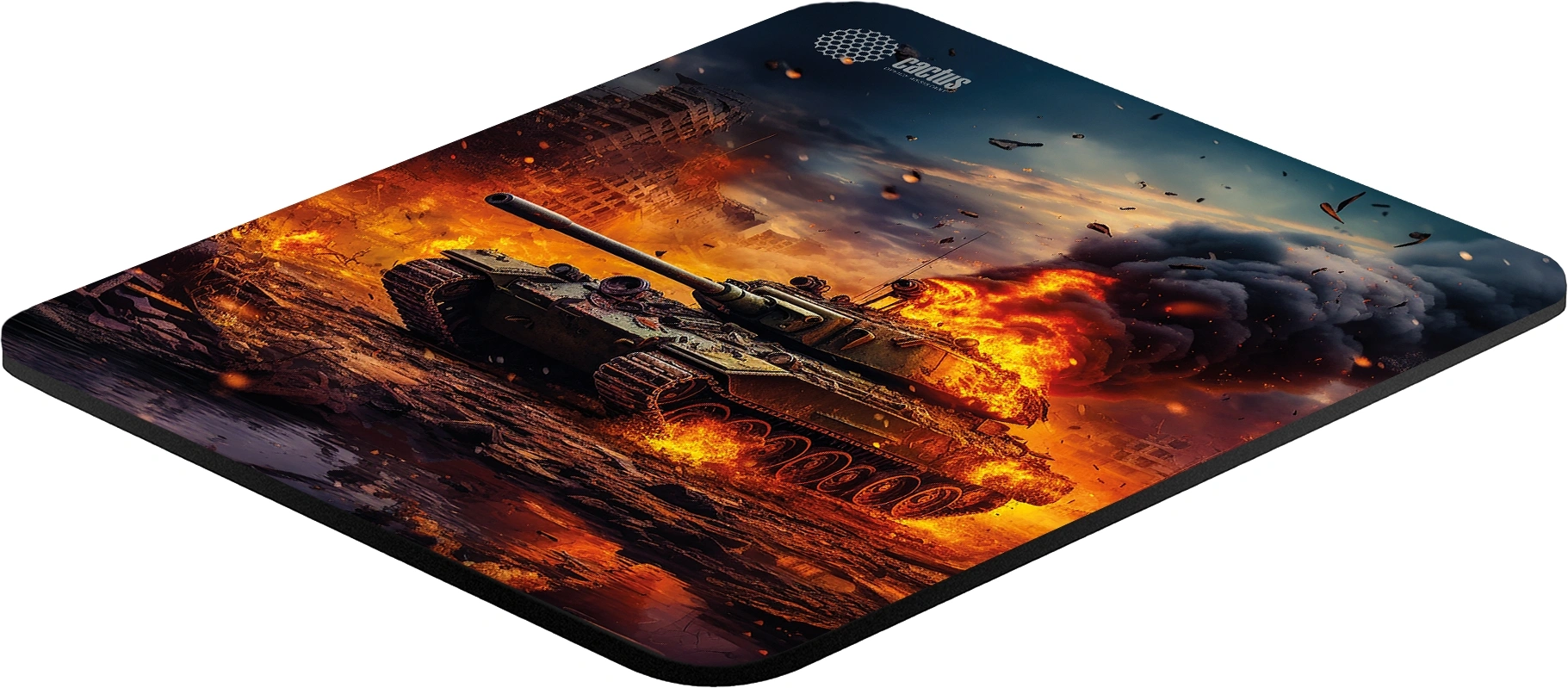Коврик для мыши Cactus Burning tank рисунок 300x250x3мм (CS-MPC-D04M) — миниатюра 2