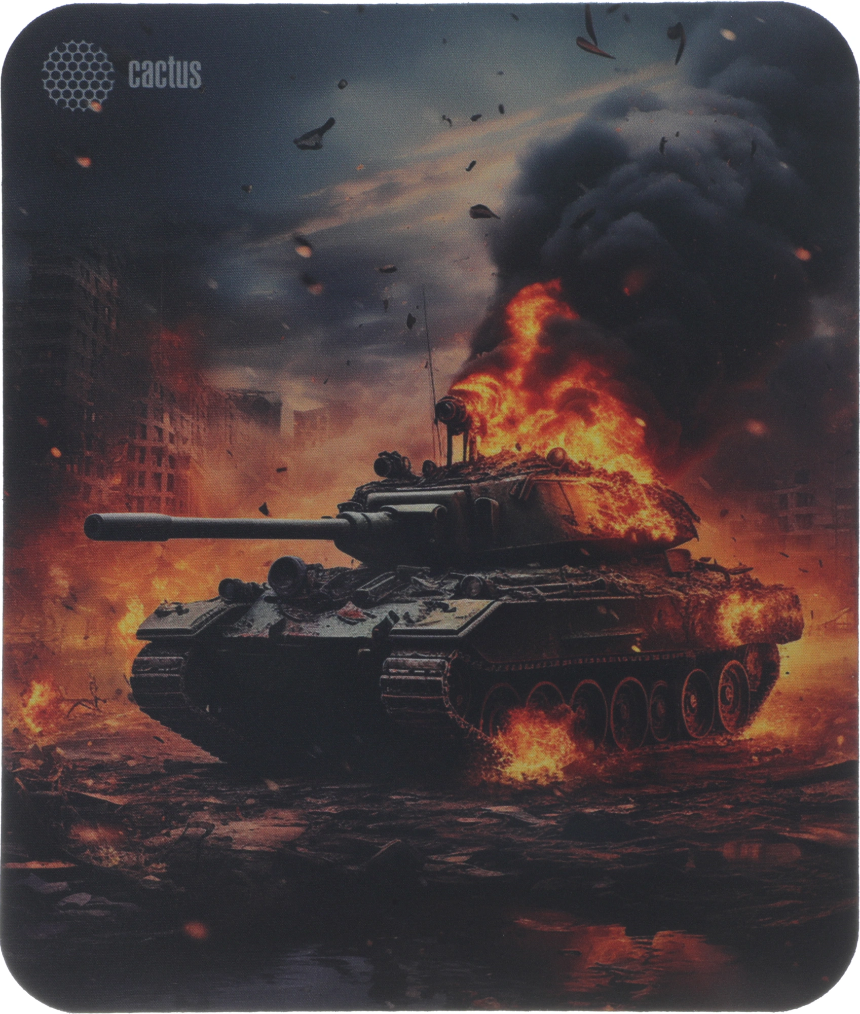 Коврик для мыши Cactus Burning tank рисунок 300x250x3мм (CS-MPC-D04M) — миниатюра 13