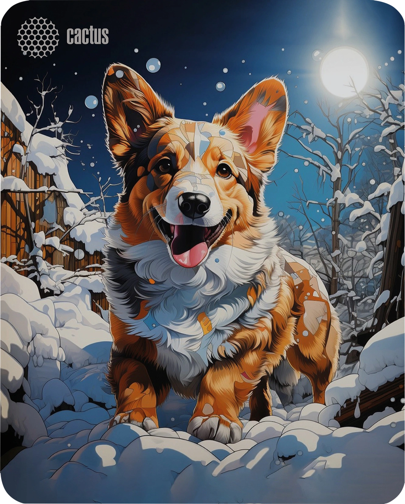 Коврик для мыши Cactus Corgi рисунок 300x250x3мм (CS-MPC-D13M) — фото 1