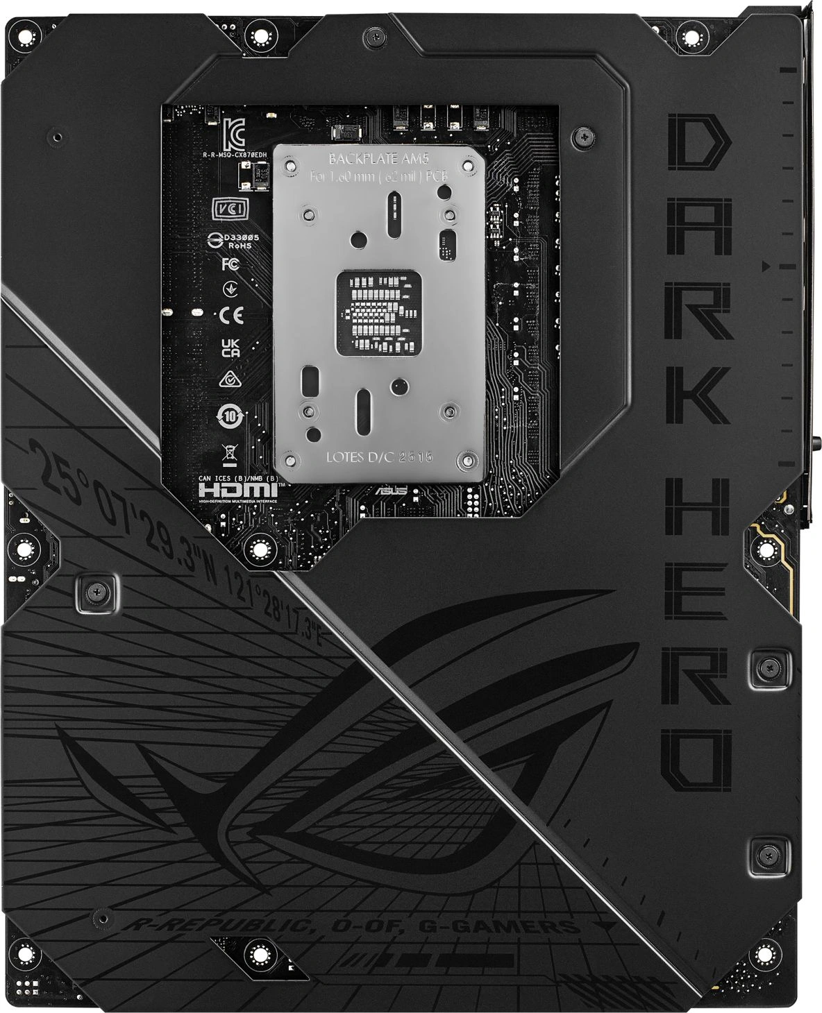 Материнская плата Asus ROG CROSSHAIR X870E DARK HERO Socket AM5 AMD X870E 4xDDR5 ATX AC`97 8ch(7.1) 1 x 10Gigabit + 1 x 5Gigabit RAID+HDMI — миниатюра 6