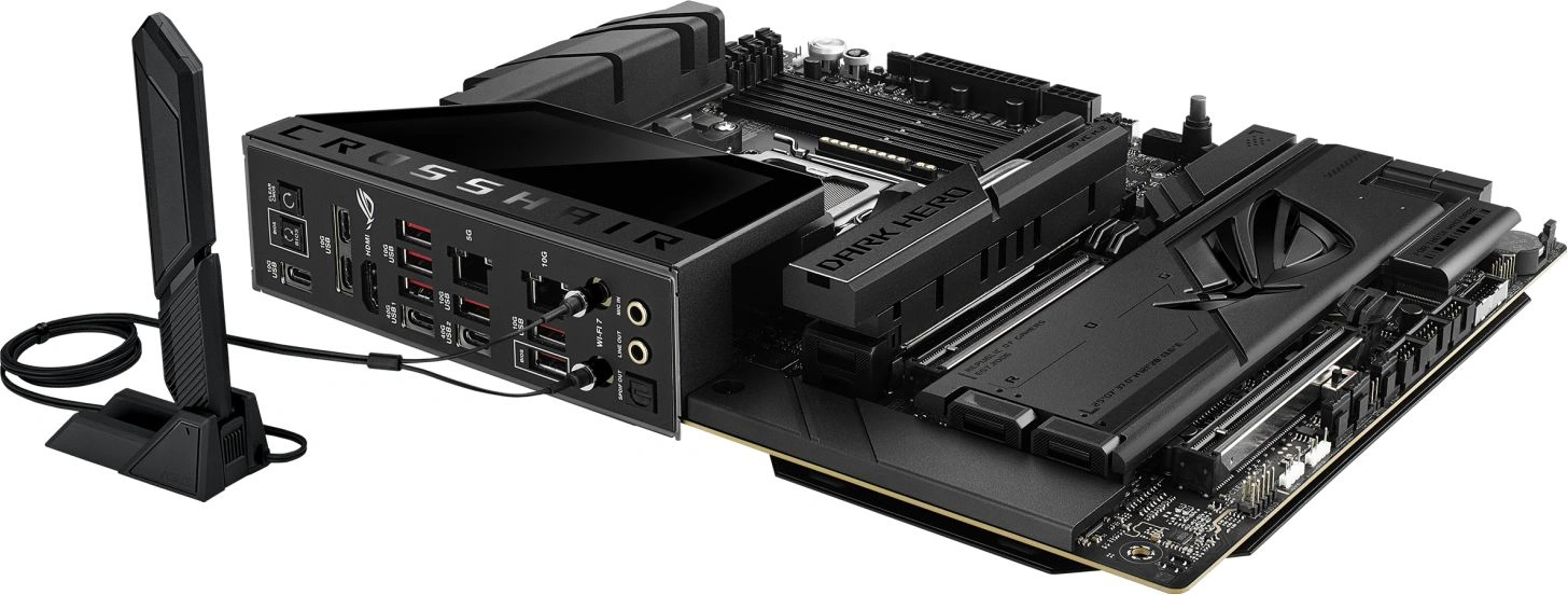 Материнская плата Asus ROG CROSSHAIR X870E DARK HERO Socket AM5 AMD X870E 4xDDR5 ATX AC`97 8ch(7.1) 1 x 10Gigabit + 1 x 5Gigabit RAID+HDMI — миниатюра 8