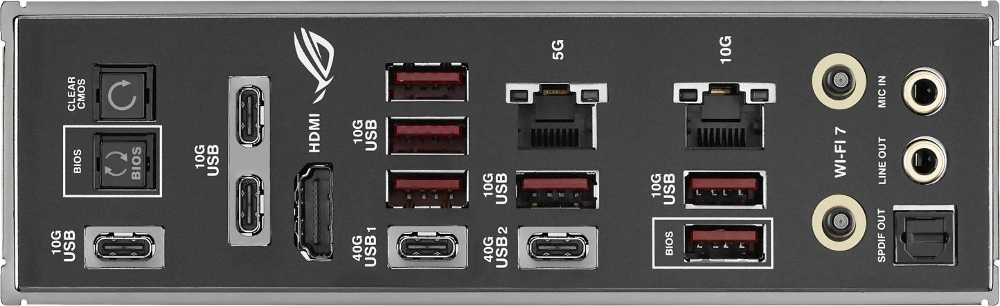 Материнская плата Asus ROG CROSSHAIR X870E DARK HERO Socket AM5 AMD X870E 4xDDR5 ATX AC`97 8ch(7.1) 1 x 10Gigabit + 1 x 5Gigabit RAID+HDMI — миниатюра 9