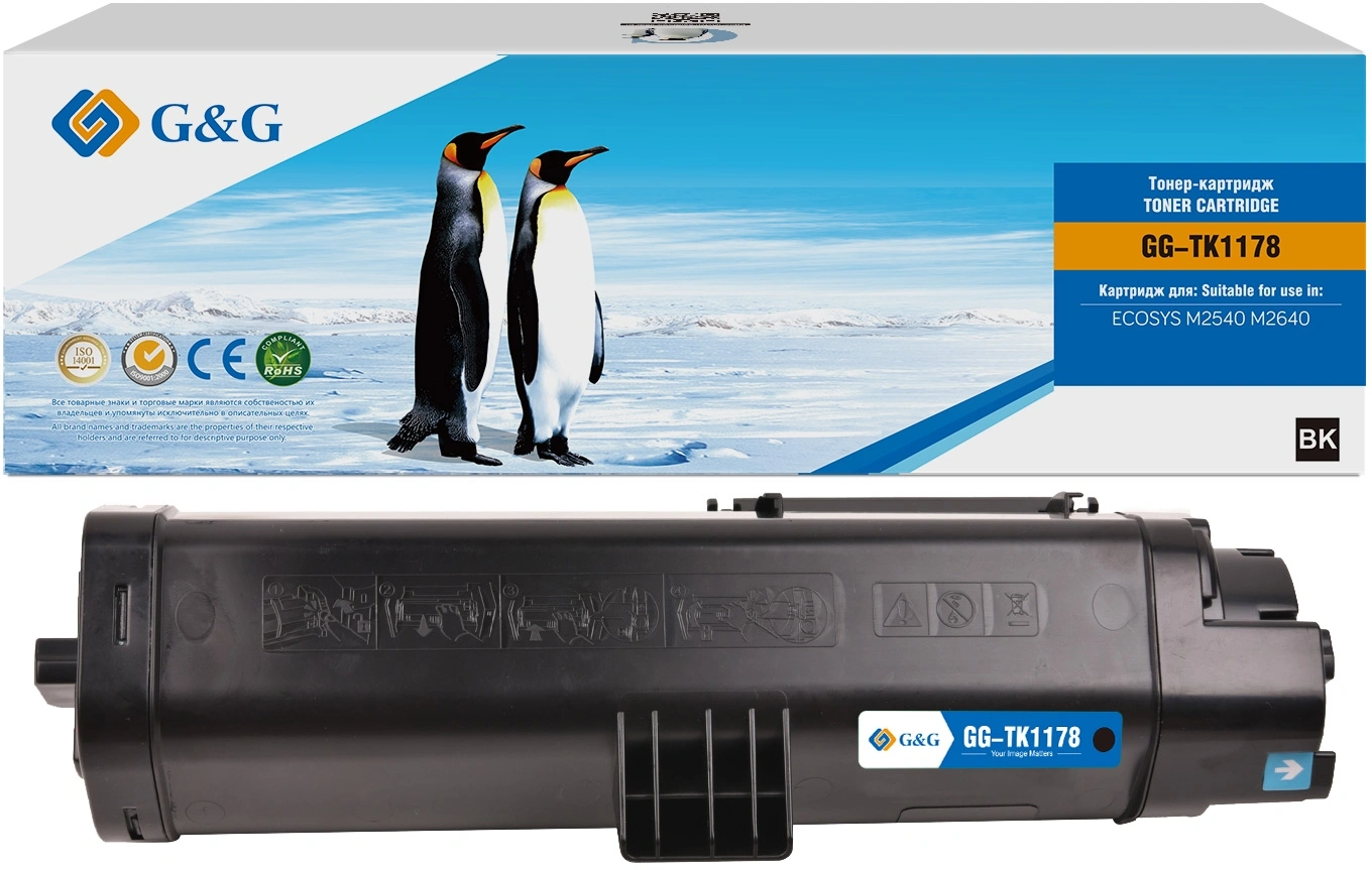 Картридж лазерный G&G GG-TK1178 черный (7200стр.) для Kyocera Ecosys M2040DN/M2540DN/M2640IDW — фото 1