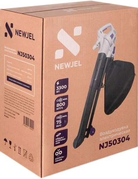 Воздуходувка Newjel NJ50304 3000Вт пит.:от сети черный — миниатюра 8