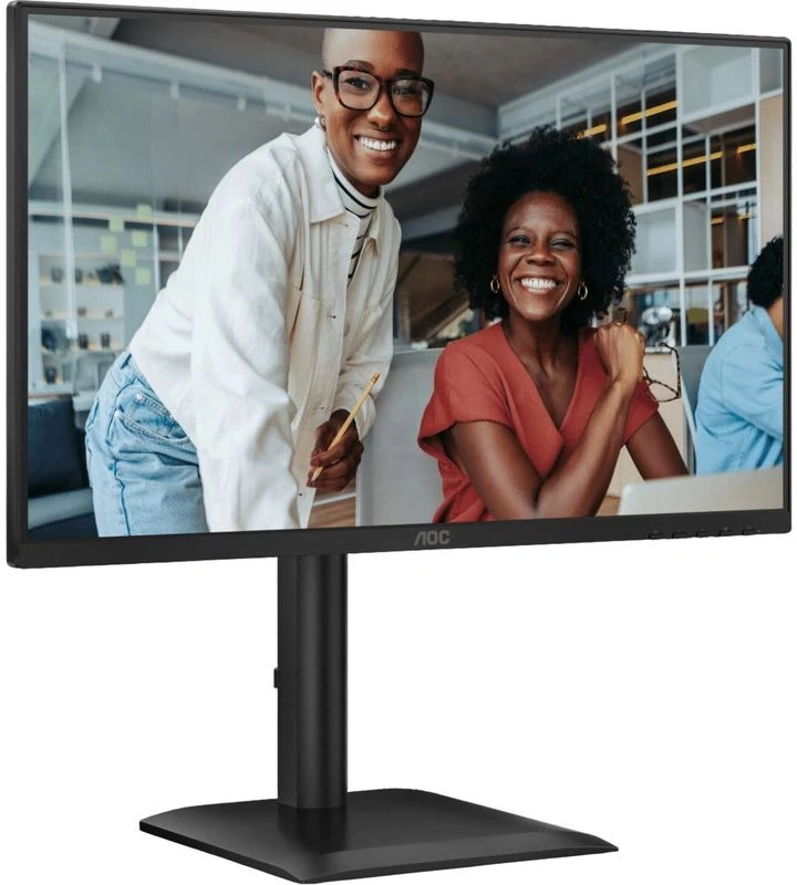 Монитор AOC 23.8" 24E4U черный IPS 1ms 16:9 HDMI M/M матовая HAS Piv 300cd 178гр/178гр 1920x1080 120Hz VGA DP FHD USB — миниатюра 2