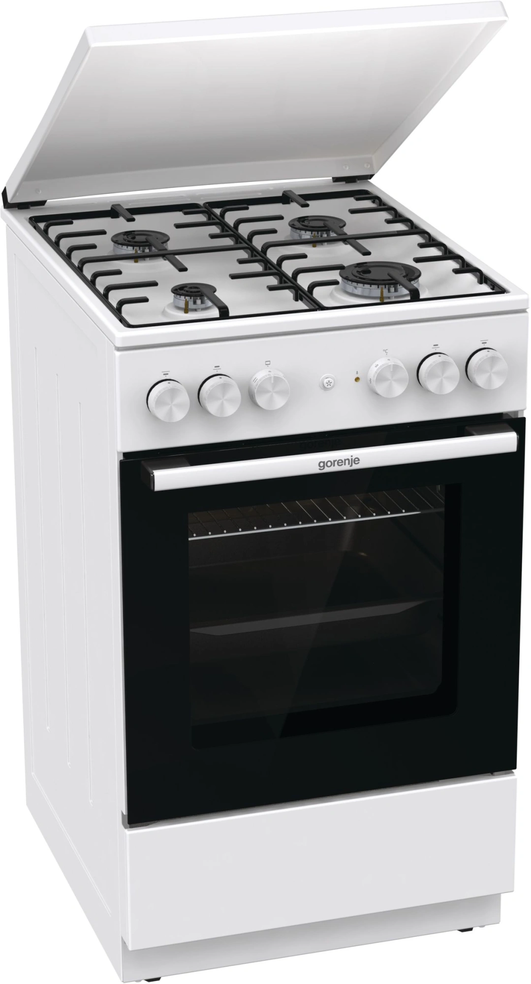 Плита Комбинированная Gorenje GK5A22WH белый (металлическая крышка) реш.сталь — миниатюра 2