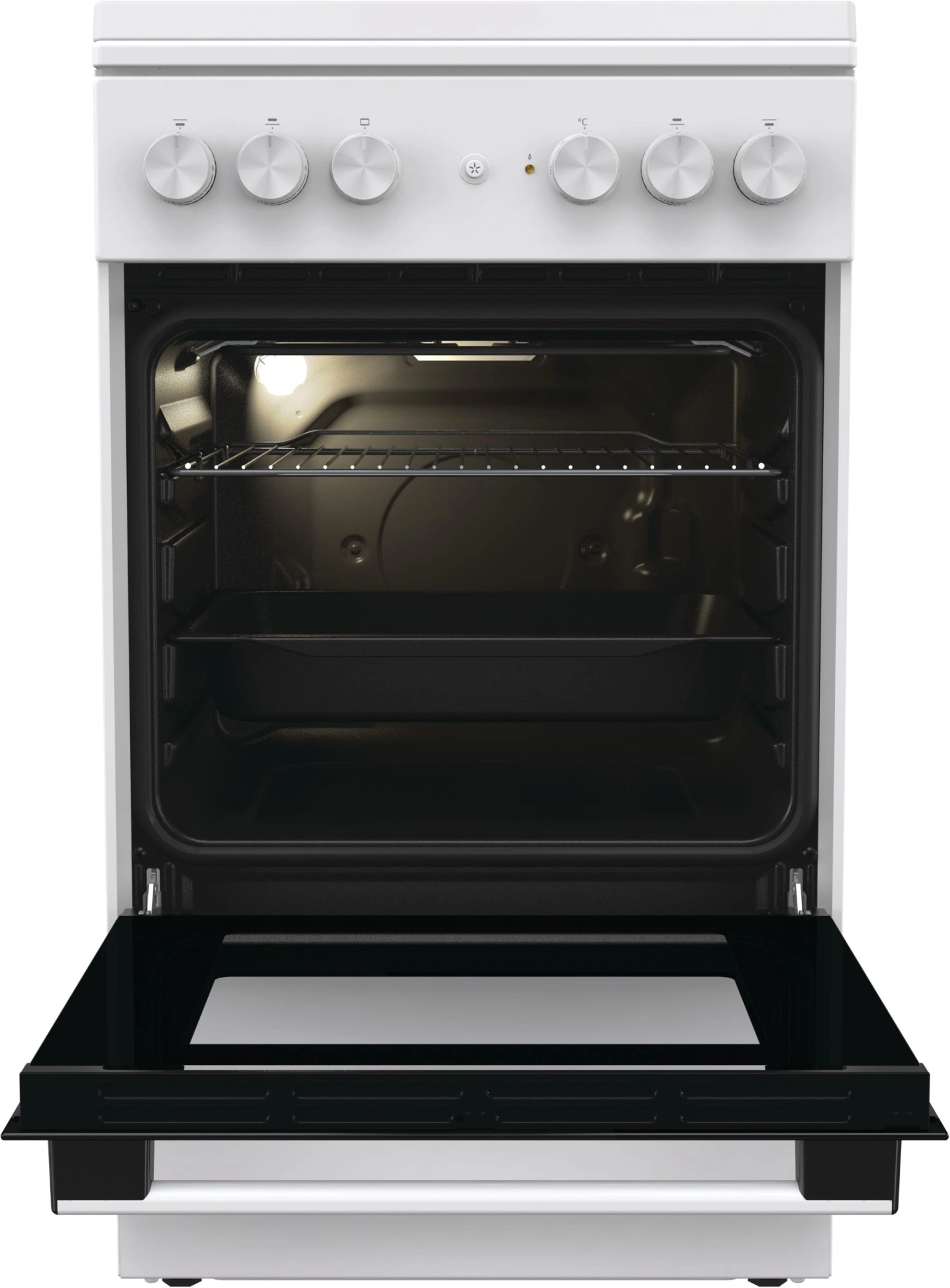 Плита Комбинированная Gorenje GK5A22WH белый (металлическая крышка) реш.сталь — миниатюра 9