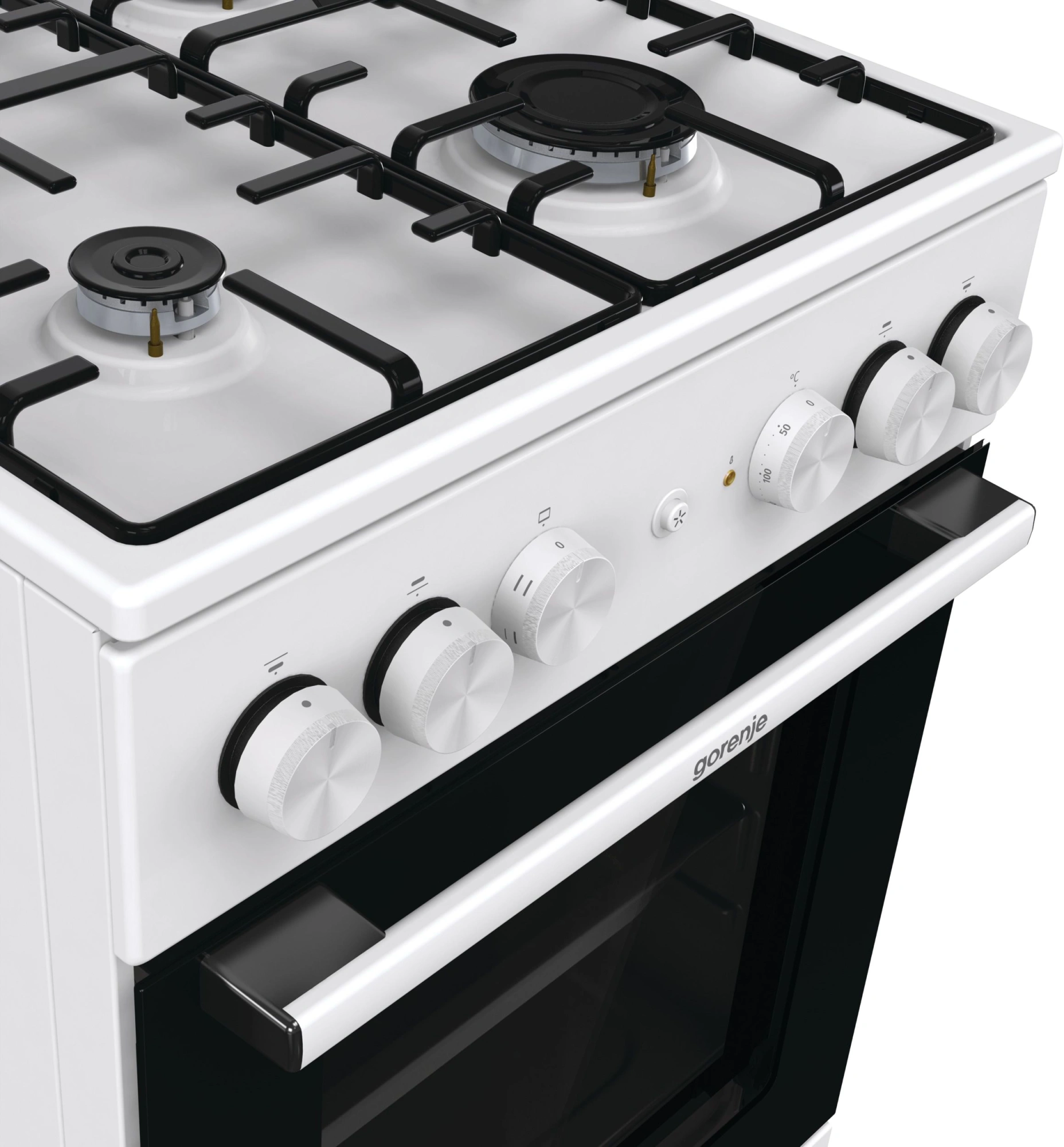 Плита Комбинированная Gorenje GK5A22WH белый (металлическая крышка) реш.сталь — миниатюра 10
