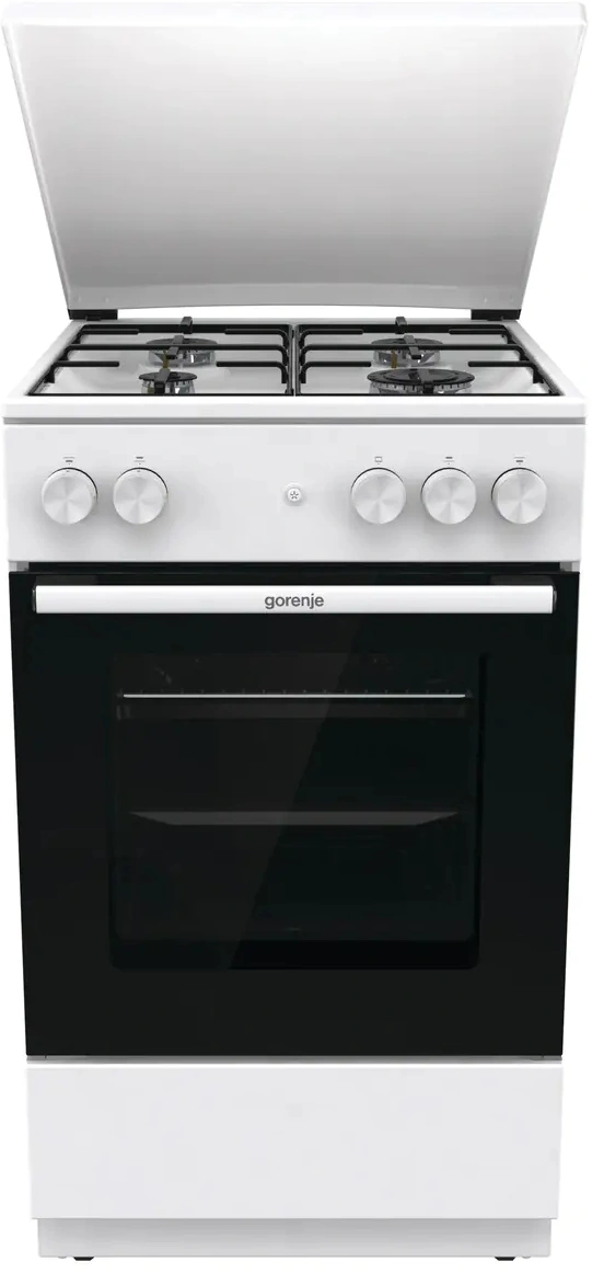 Плита Газовая Gorenje GG5A14WJ белый (металлическая крышка) реш.сталь — фото 1