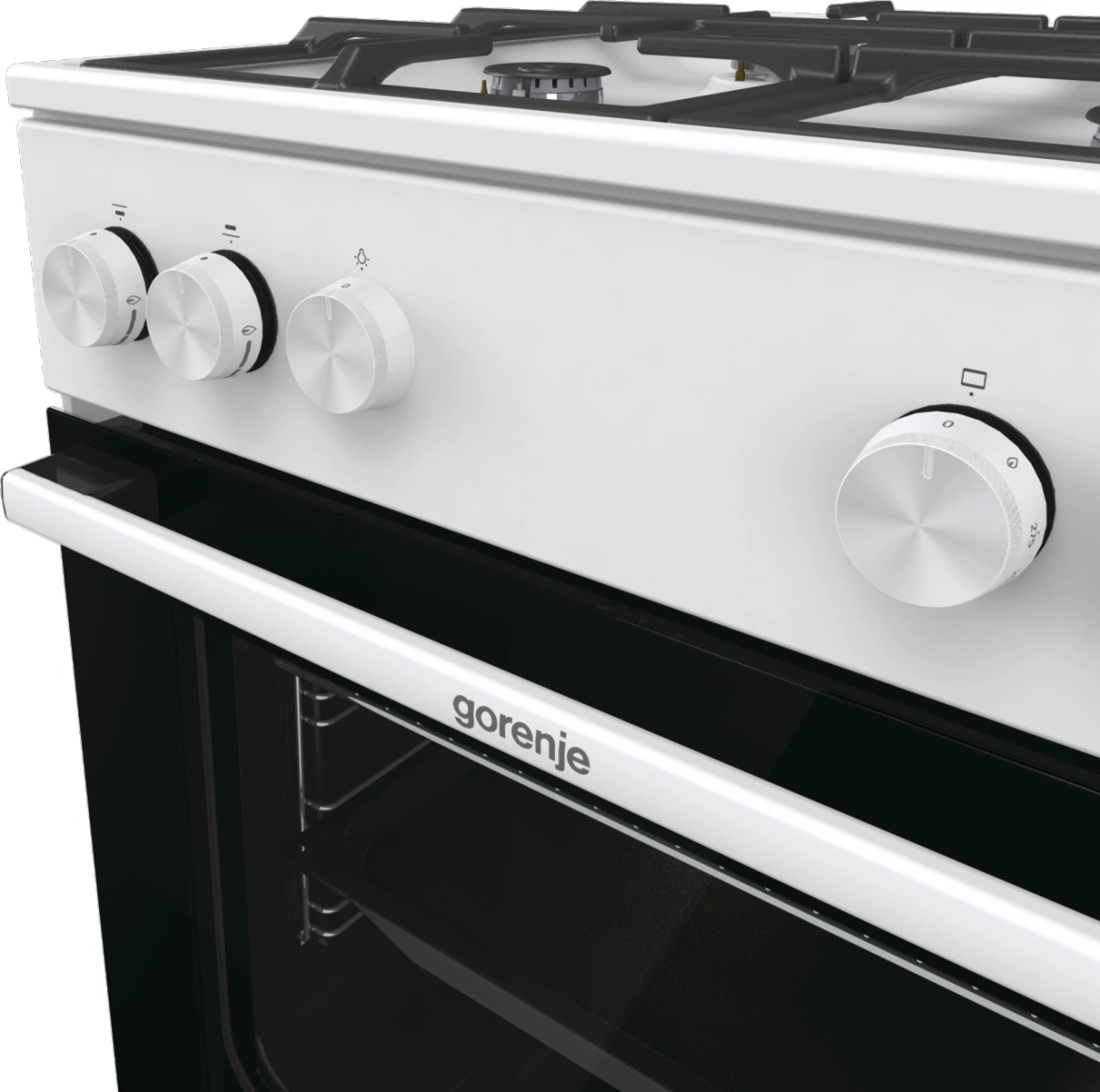 Плита Газовая Gorenje GG6A10WFFM белый (без крышки) реш.сталь — миниатюра 6