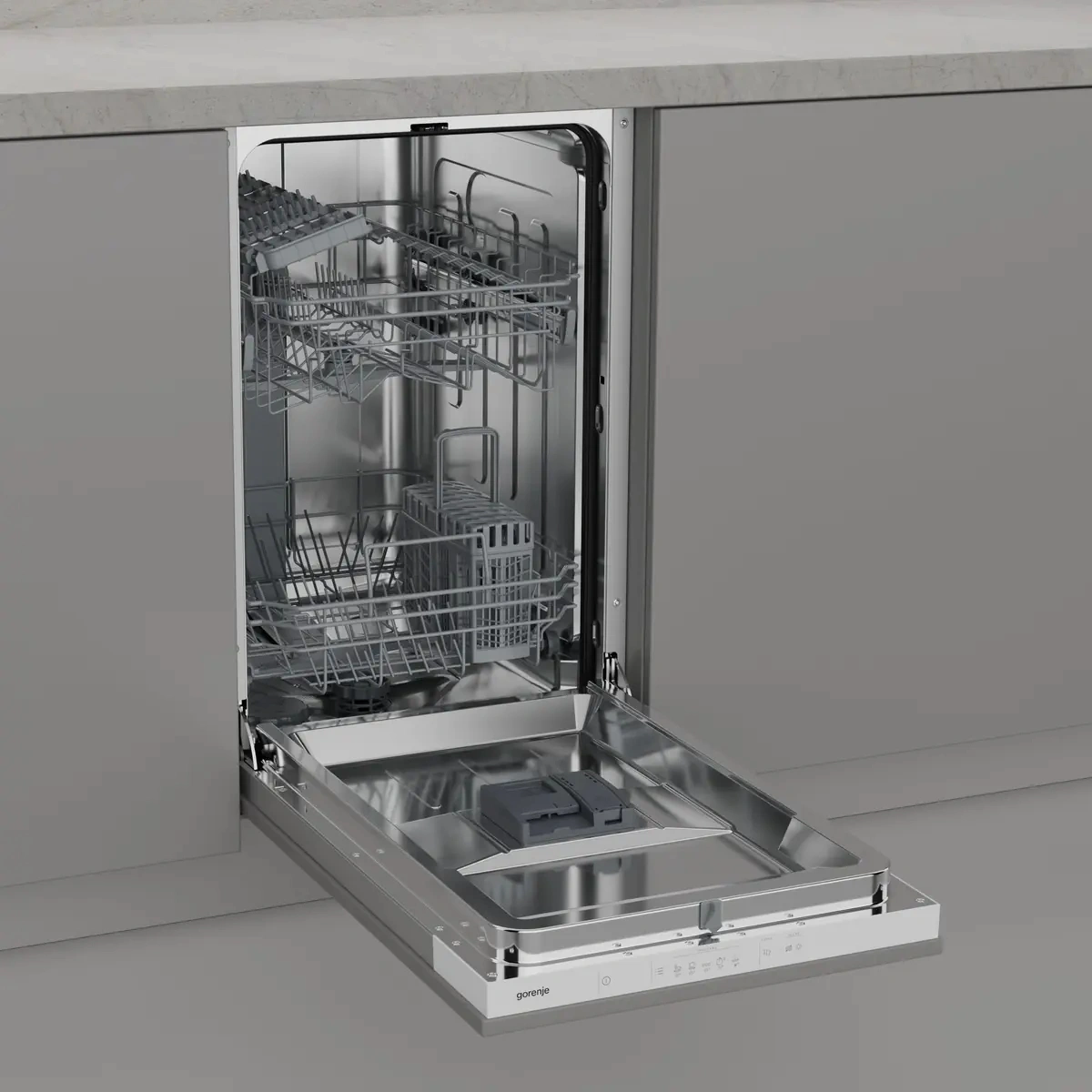 Посудомоечная машина встраив. Gorenje GV522E10WE 1760Вт узкая нержавеющая сталь — фото 1