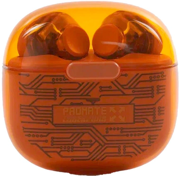 Гарнитура вкладыши Padmate S31 оранжевый беспроводные bluetooth в ушной раковине (S31 ORANGE) — миниатюра 4