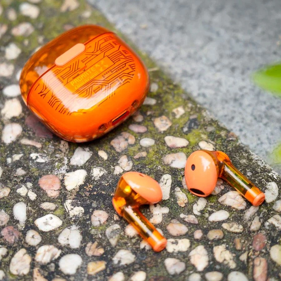 Гарнитура вкладыши Padmate S31 оранжевый беспроводные bluetooth в ушной раковине (S31 ORANGE) — миниатюра 3