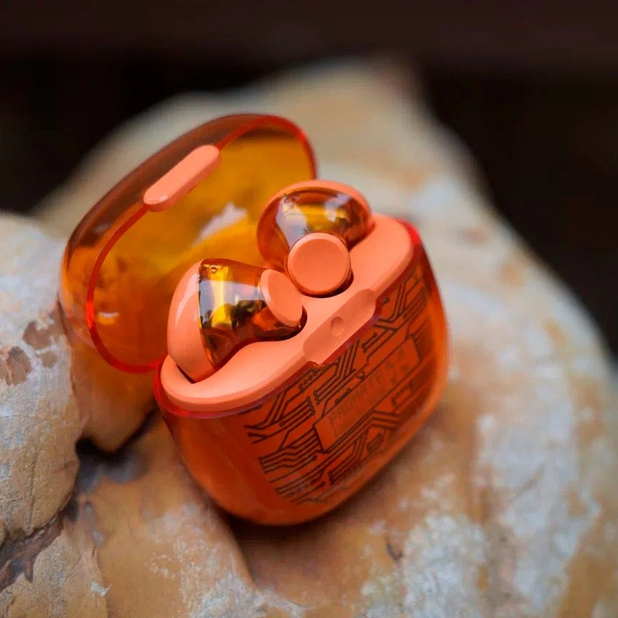 Гарнитура вкладыши Padmate S31 оранжевый беспроводные bluetooth в ушной раковине (S31 ORANGE) — фото 1
