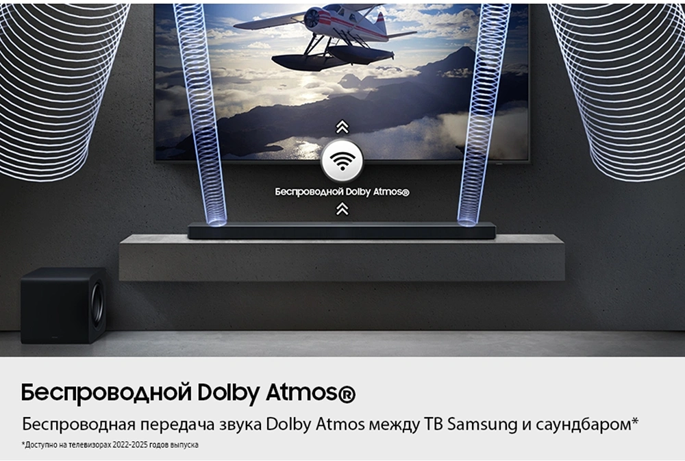 Саундбар Samsung HW-QS700F/RU 3.1.2 200Вт+150Вт черный — миниатюра 21