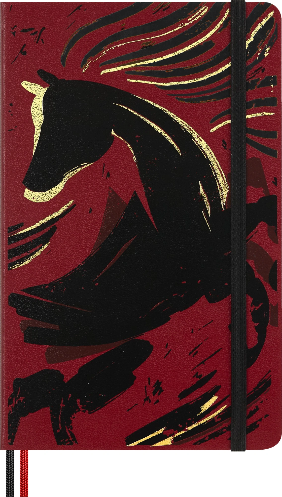 Блокнот Moleskine LIMITED EDITION ГОД ЛОШАДИ LECNYHRSQP060B 130х210мм обложка текстиль 176стр. линейка бордовый — фото 1