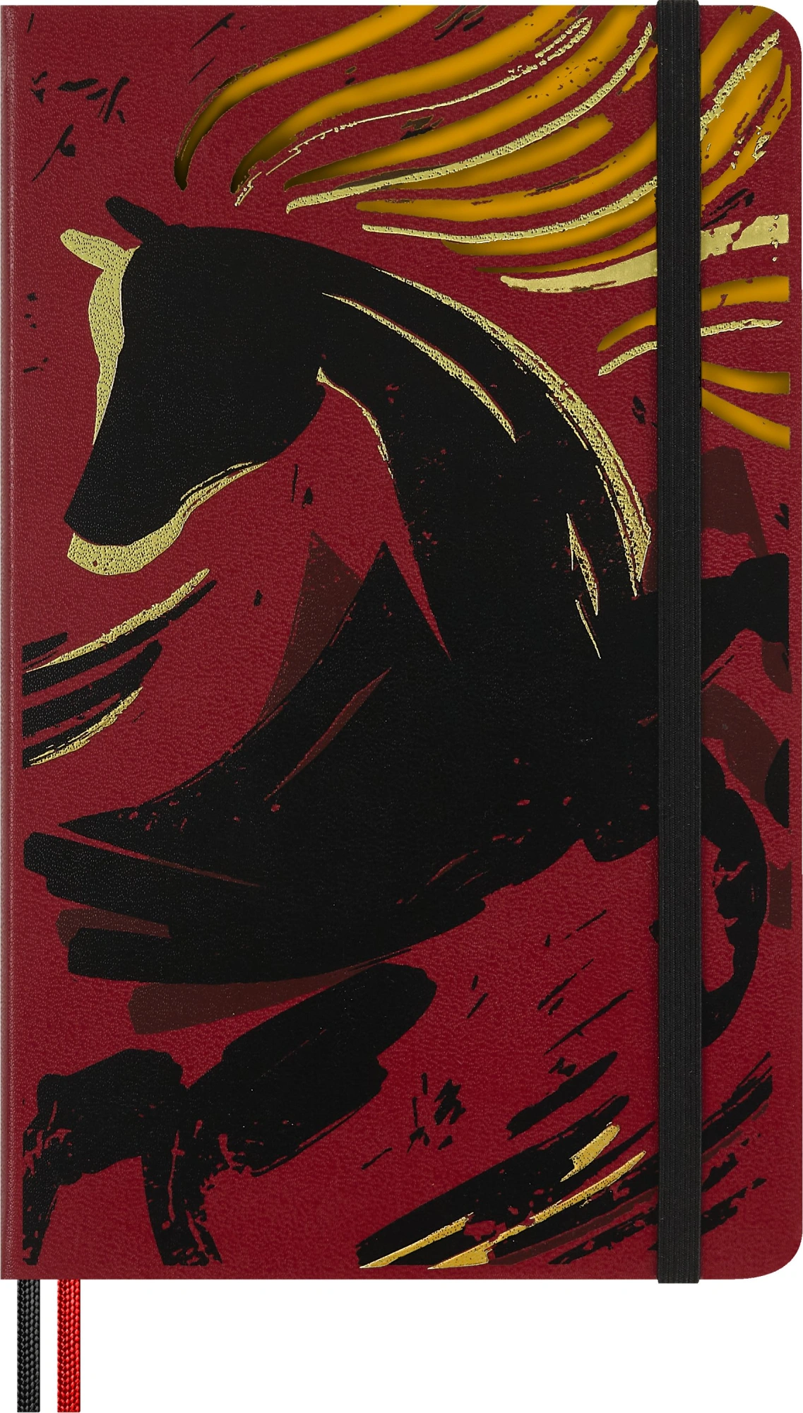 Блокнот Moleskine LIMITED EDITION ГОД ЛОШАДИ LECNYHRSQP060B 130х210мм обложка текстиль 176стр. линейка бордовый — миниатюра 2