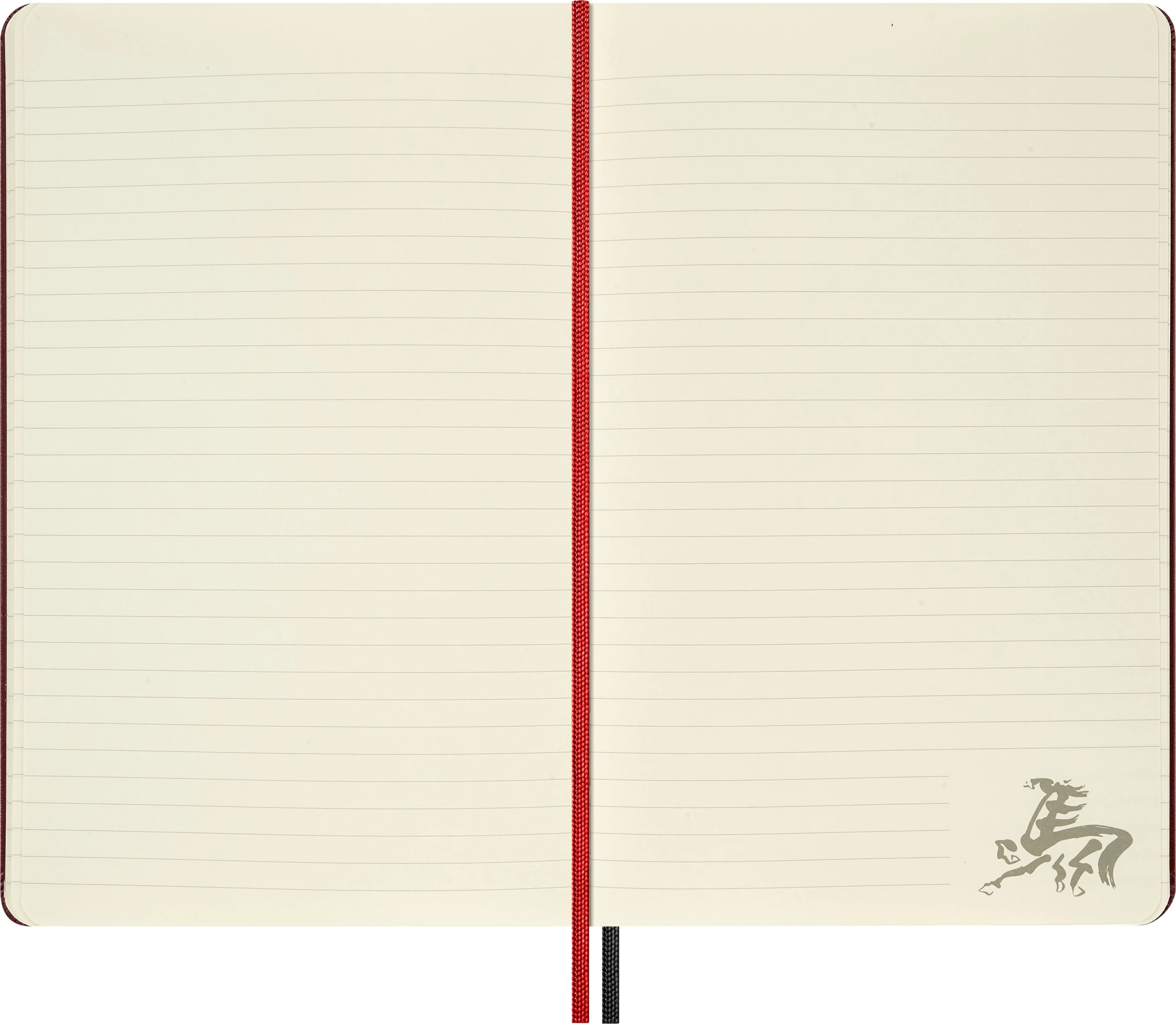 Блокнот Moleskine LIMITED EDITION ГОД ЛОШАДИ LECNYHRSQP060B 130х210мм обложка текстиль 176стр. линейка бордовый — миниатюра 5