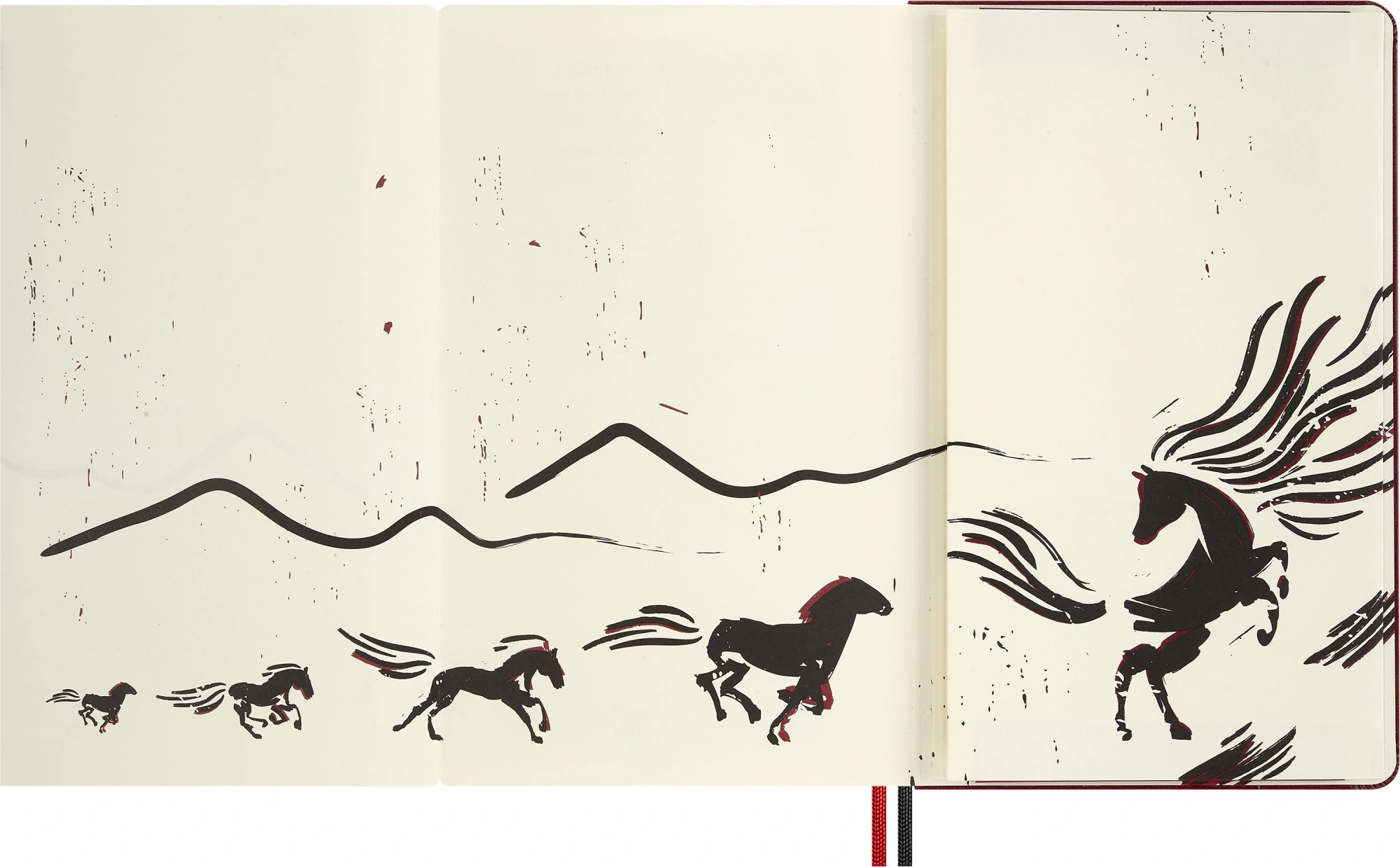 Блокнот Moleskine LIMITED EDITION ГОД ЛОШАДИ LECNYHRSQP060B 130х210мм обложка текстиль 176стр. линейка бордовый — миниатюра 6