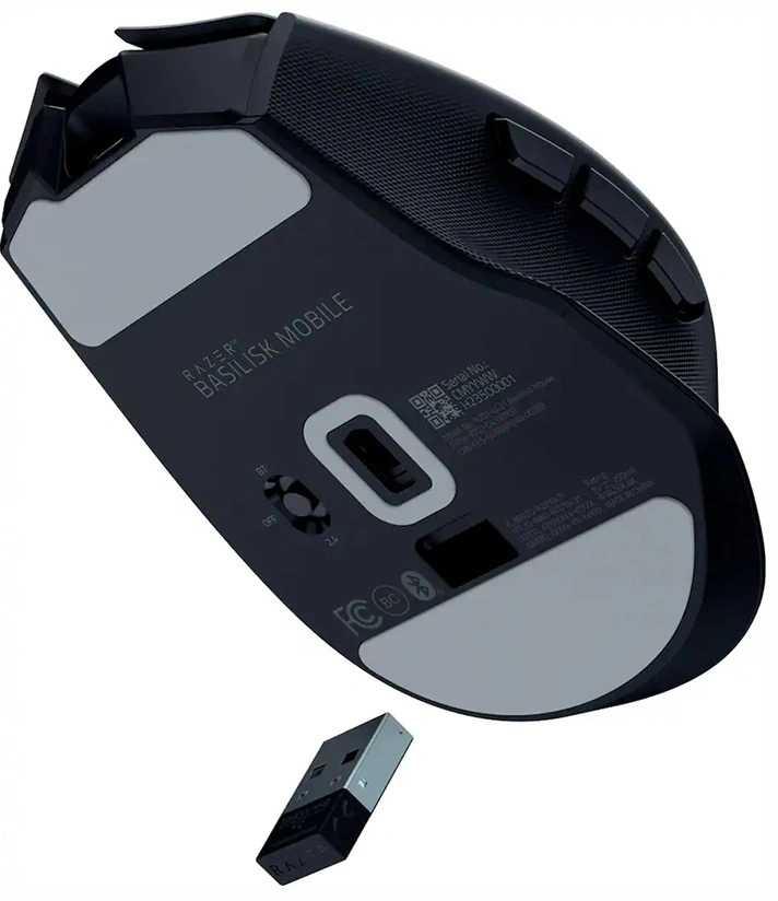 Мышь Razer Basilisk Mobile Mouse черный оптическая 18000dpi беспров. BT/Radio USB-C/BT для ноутбука 10but (RZ01-04310100-R3G1) — миниатюра 5