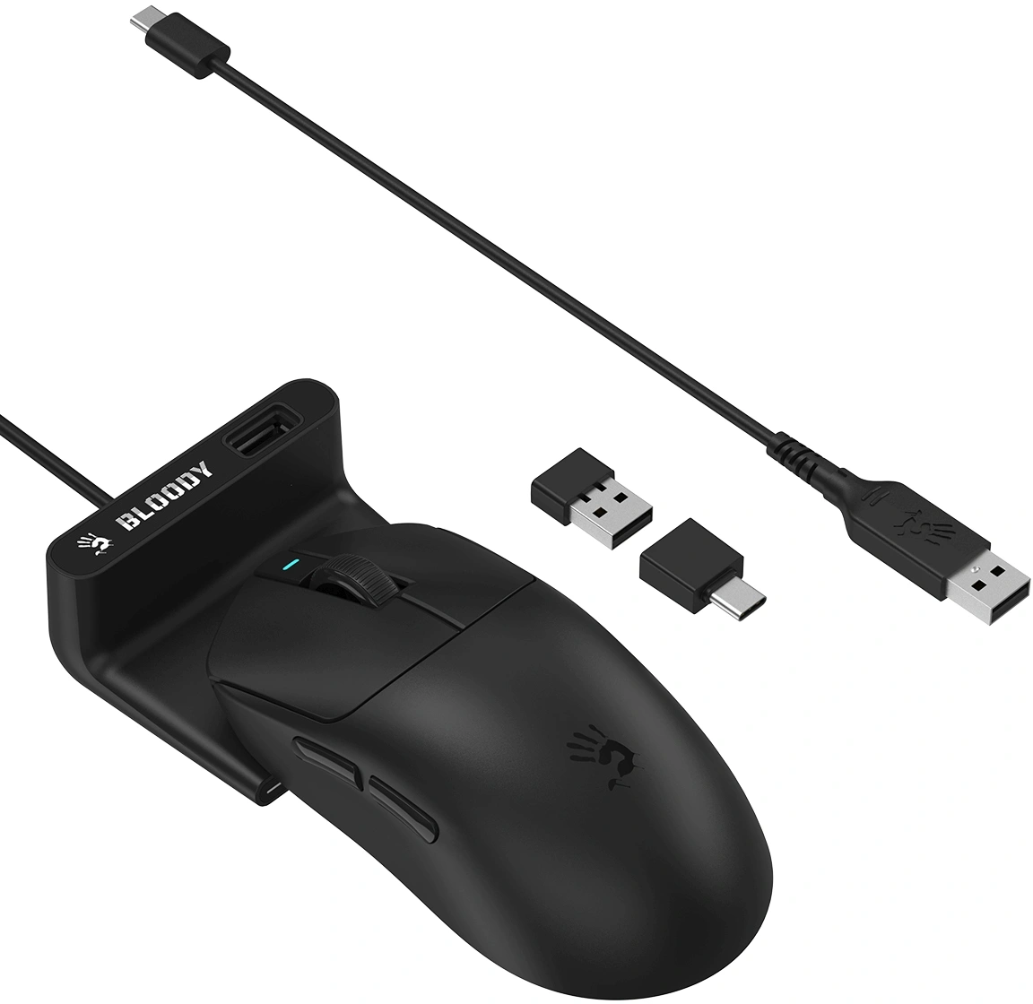 Мышь A4Tech Bloody R77 Ultra Dock черный оптическая 20000dpi беспров. USB 5but — миниатюра 21