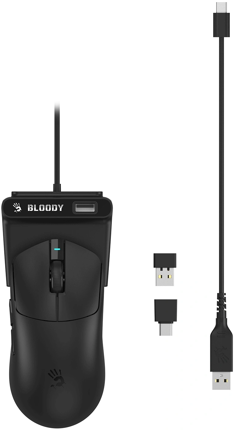 Мышь A4Tech Bloody R77 Ultra Dock черный оптическая 20000dpi беспров. USB 5but — миниатюра 22