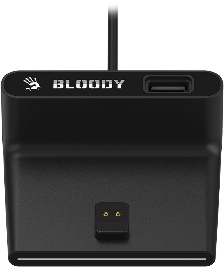 Мышь A4Tech Bloody R77 Ultra Dock черный оптическая 20000dpi беспров. USB 5but — миниатюра 24