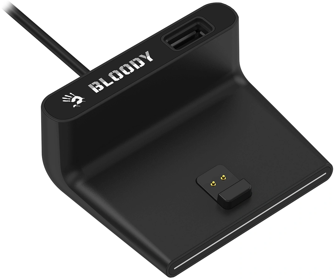 Мышь A4Tech Bloody R77 Ultra Dock черный оптическая 20000dpi беспров. USB 5but — миниатюра 25