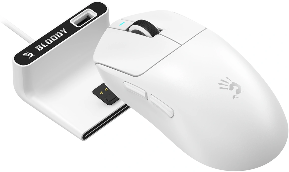 Мышь A4Tech Bloody R77 Ultra Dock белый оптическая 20000dpi беспров. USB 5but — миниатюра 21