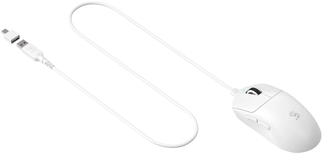 Мышь A4Tech Bloody R77 Ultra Dock белый оптическая 20000dpi беспров. USB 5but — миниатюра 24