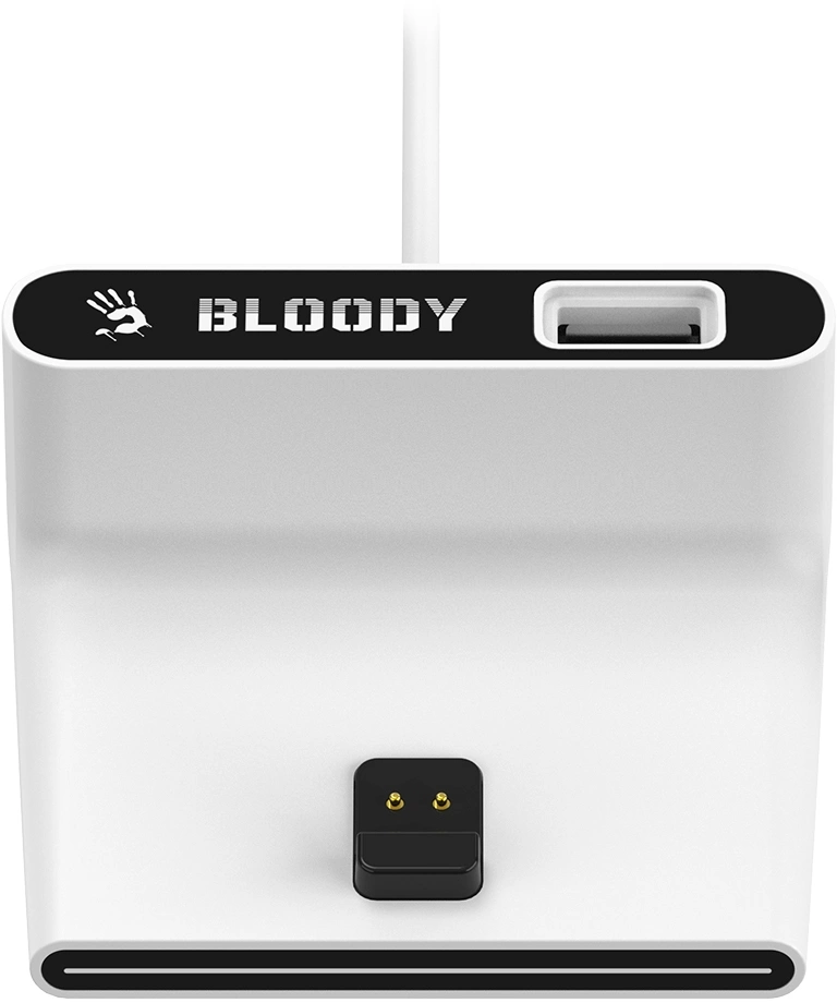 Мышь A4Tech Bloody R77 Ultra Dock белый оптическая 20000dpi беспров. USB 5but — миниатюра 25