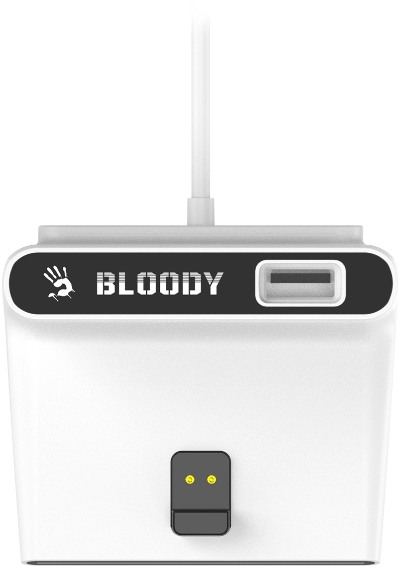 Мышь A4Tech Bloody R77 Ultra Dock белый оптическая 20000dpi беспров. USB 5but — миниатюра 29