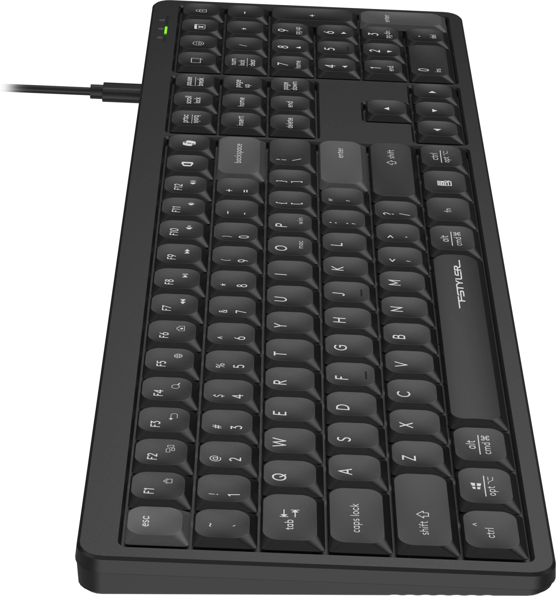 Клавиатура A4Tech FX55 черный USB slim Multimedia кабель 1.5м — миниатюра 10