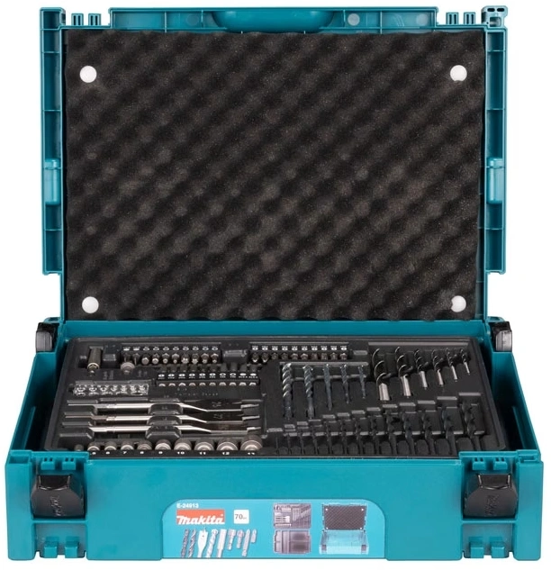 Набор оснастки Makita Makpac E-24913 (E-24913) по дер/мет/бет (70пред.) для шуруповертов/дрелей