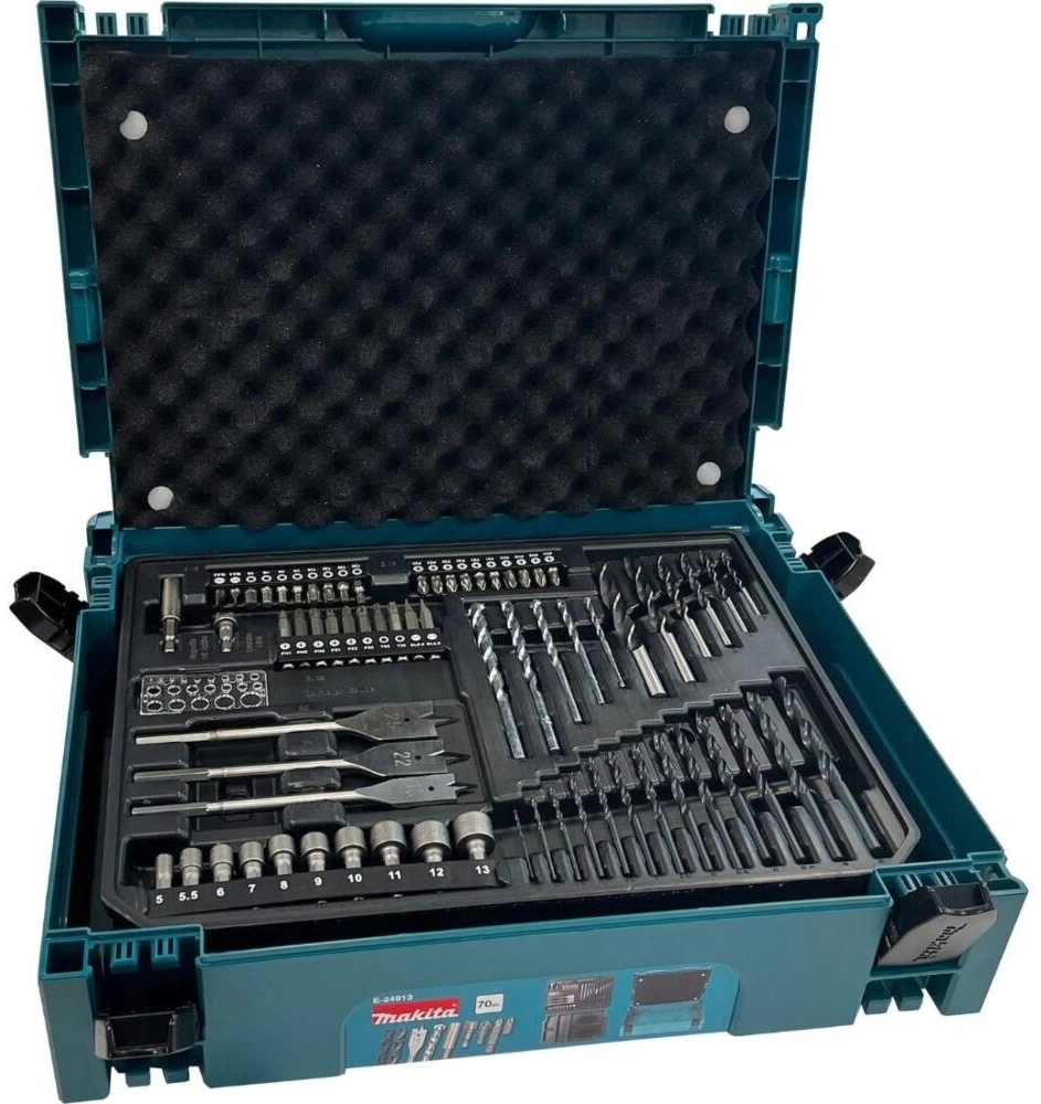 Набор оснастки Makita Makpac E-24913 (E-24913) по дер/мет/бет (70пред.) для шуруповертов/дрелей — миниатюра 4