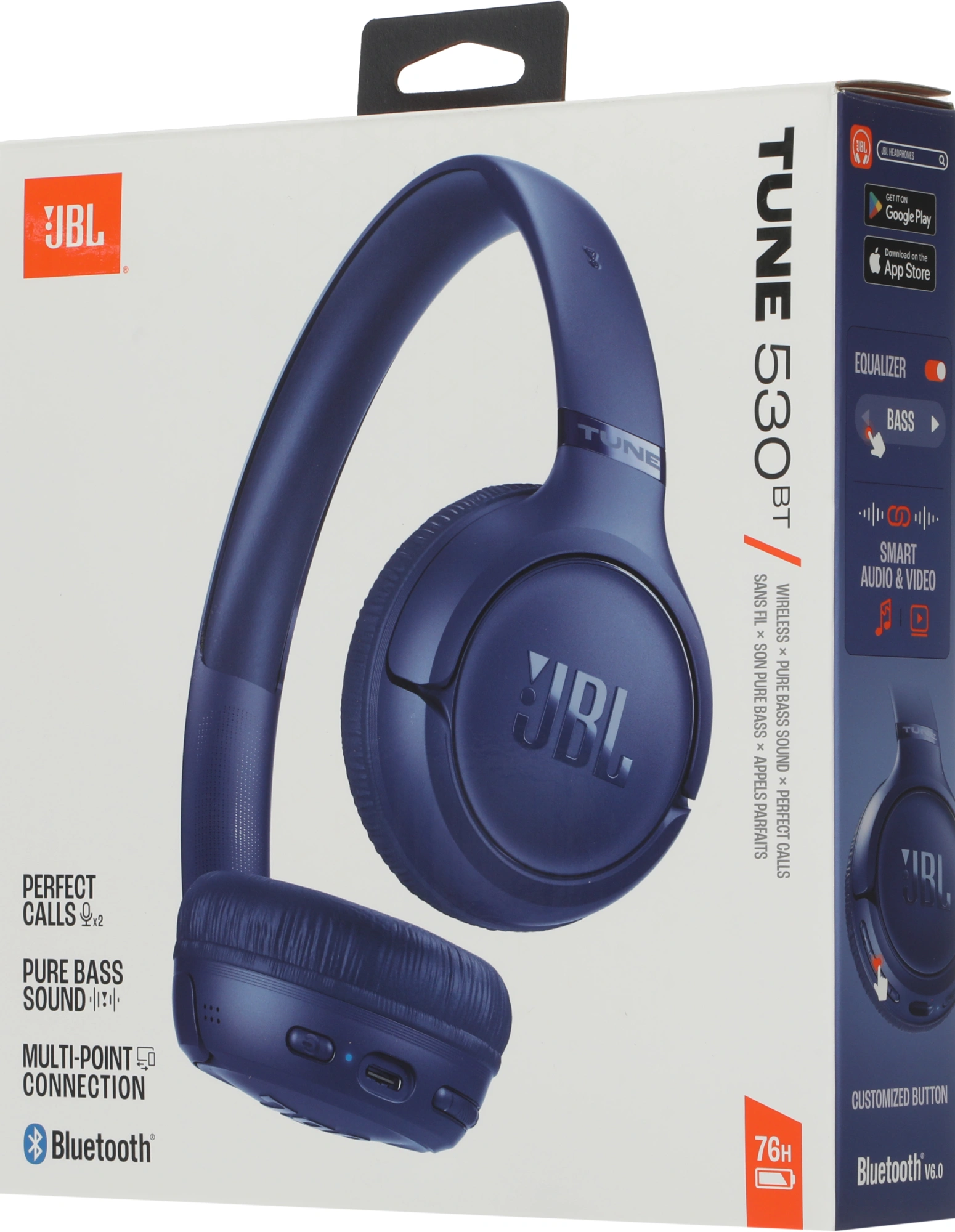 Гарнитура накладные JBL Tune 530BT синий беспроводные bluetooth оголовье (JBLT530BTBLUEU) — миниатюра 12