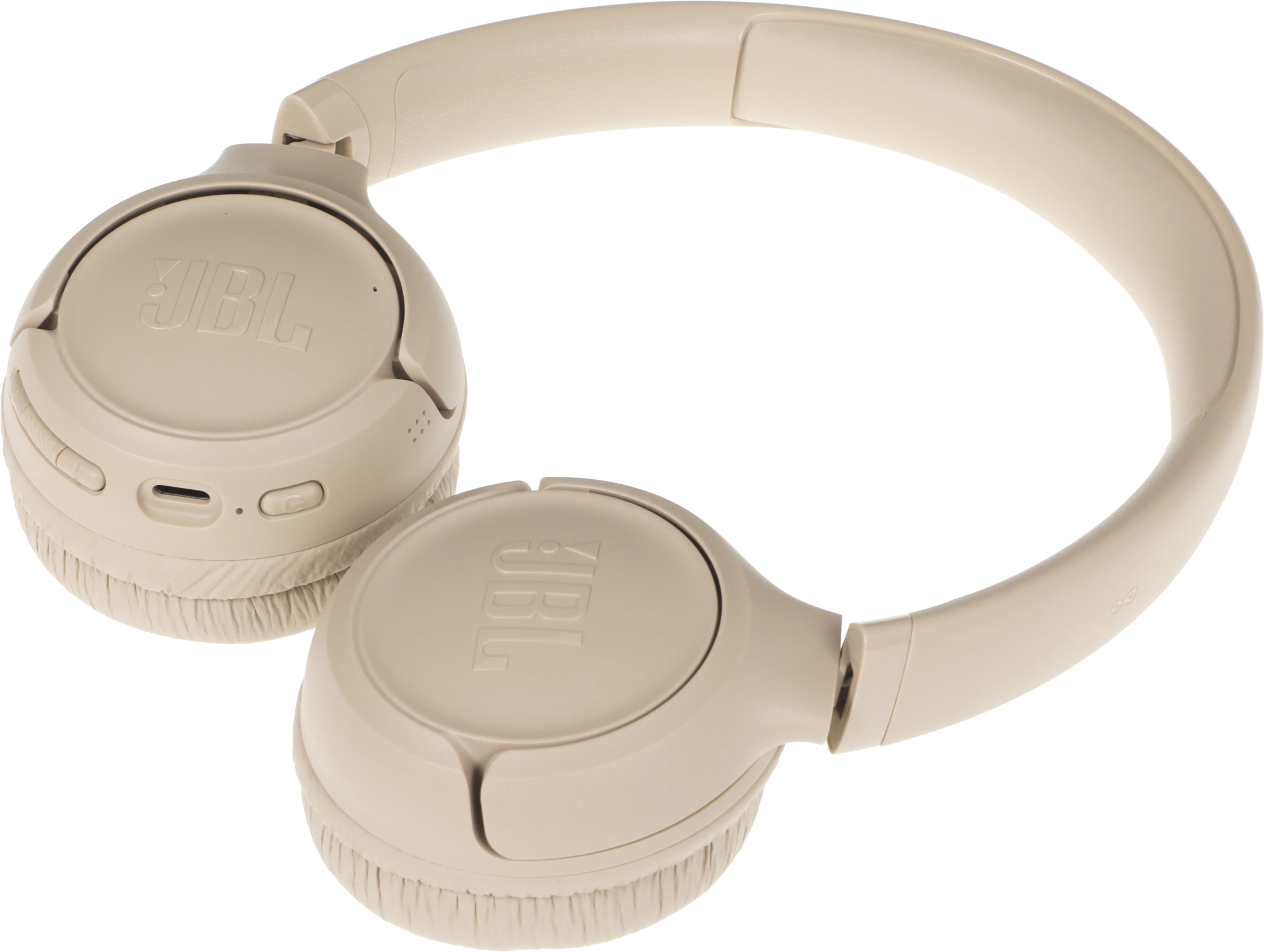 Гарнитура накладные JBL Tune 530BT бежевый беспроводные bluetooth оголовье (JBLT530BTBEGEU) — миниатюра 4