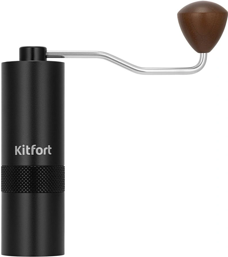 Кофемолка Kitfort КТ-7605 ручная сист.помол.:жернова вместим.:20гр черный/коричневый — фото 1