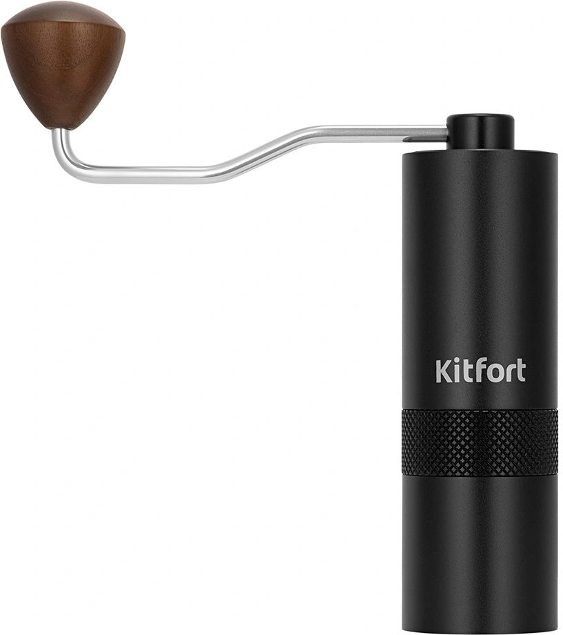 Кофемолка Kitfort КТ-7605 ручная сист.помол.:жернова вместим.:20гр черный/коричневый — миниатюра 2