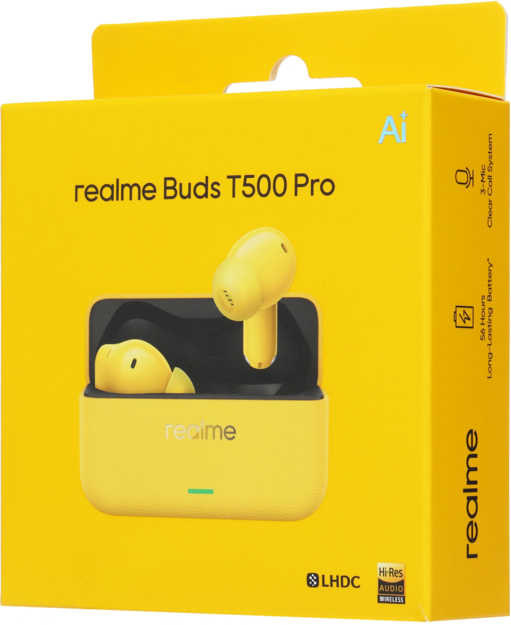 Гарнитура внутриканальные Realme Buds T500 Pro желтый беспроводные bluetooth в ушной раковине (6941764483897) — миниатюра 13