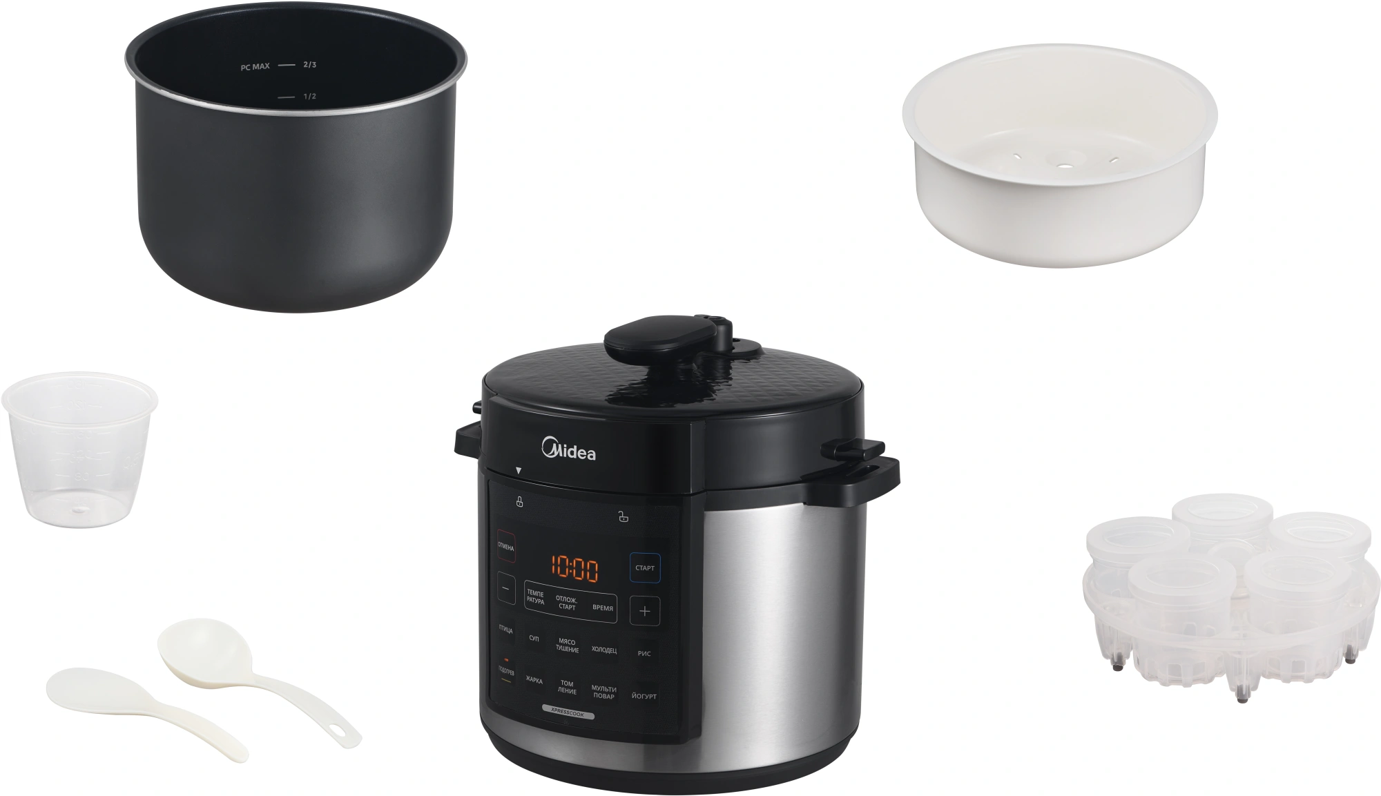 Мультиварка Midea MPC-6042 6л 1000Вт черный — миниатюра 7
